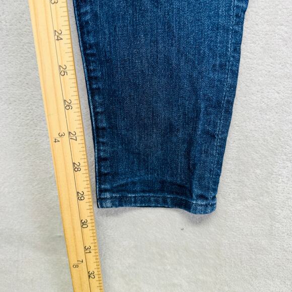 7 For All Mankind Jeans Womens 26 Med Wash Blue Denim Gwenevere‎ High Rise Ankle - Picture 13 of 14